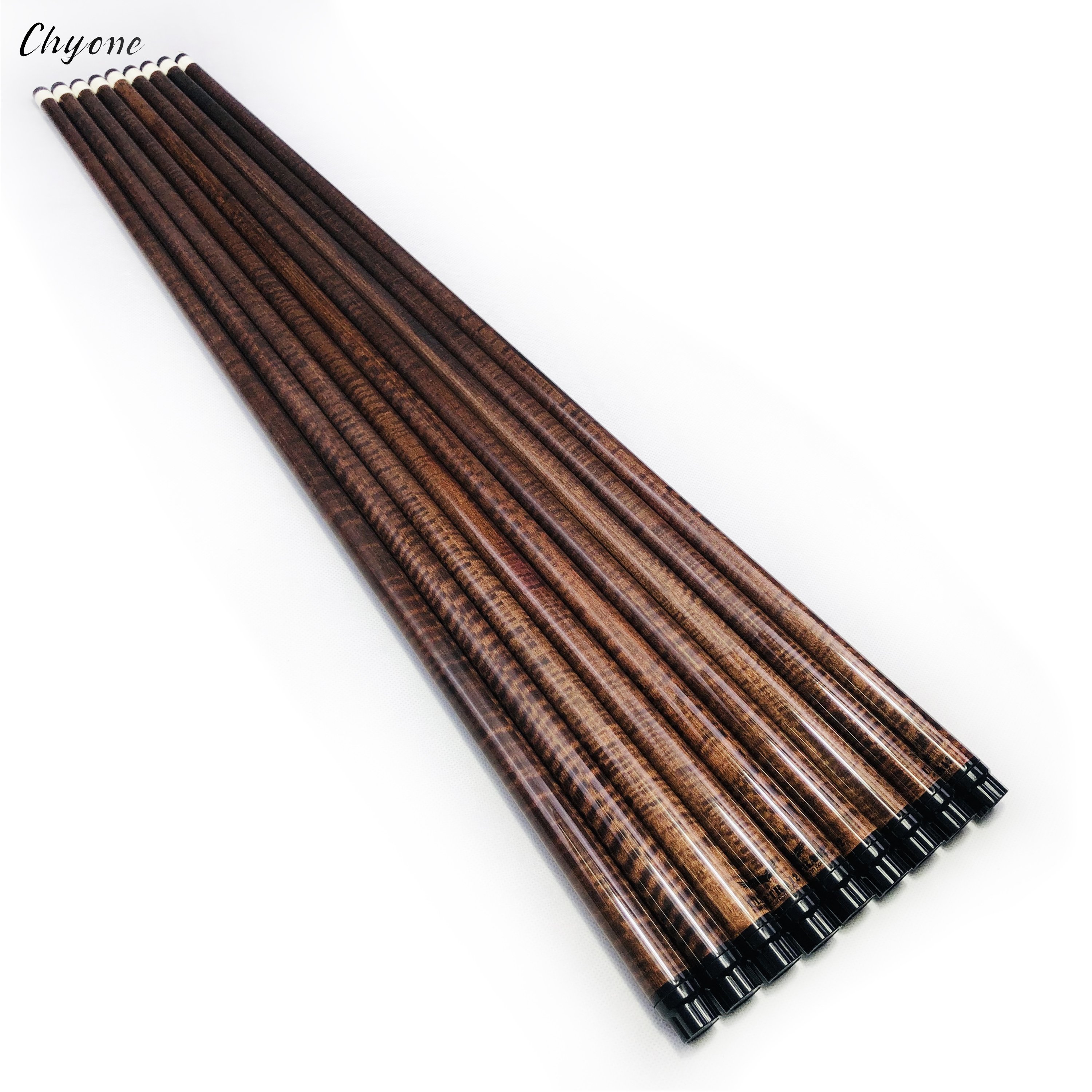 Carom Cue Shaft Chyone Korea Roasted Curly Maple Wood Laminated Billiard Cue Shafts Low Deflection Pool Cue Shafts