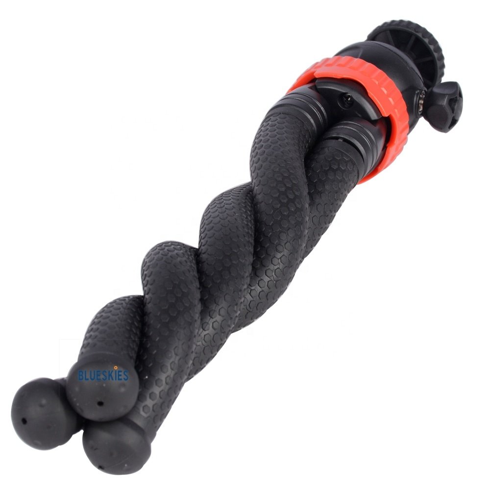12inch 30cm Compact Tabletop Flexible Tripod Stand with Phone Clip for Camera Phone