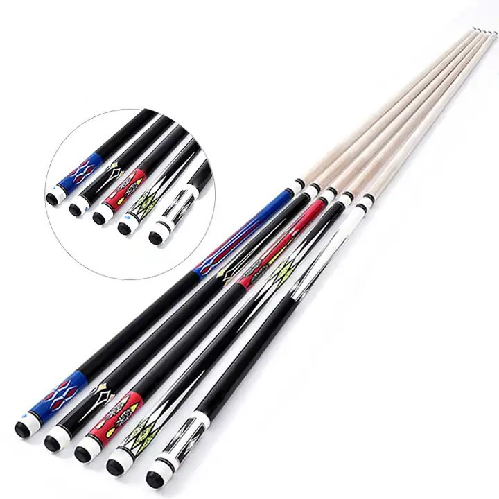 American Billiard Cue 1/2 Two-section Billiard Cue Chinese Nine-ball Solid Wood 57-inch Billiard Cue