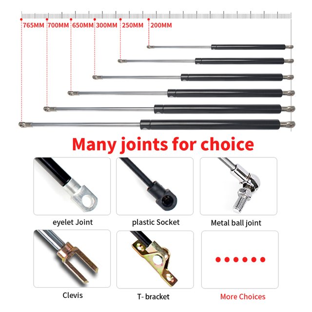 1PC Gas Spring 10N 20N 30N 40N 50N 60N 70N 80N 90N 100N 110N 120N 130N Gas Spring Shock Absorber Hydraulic Lift Can Customize