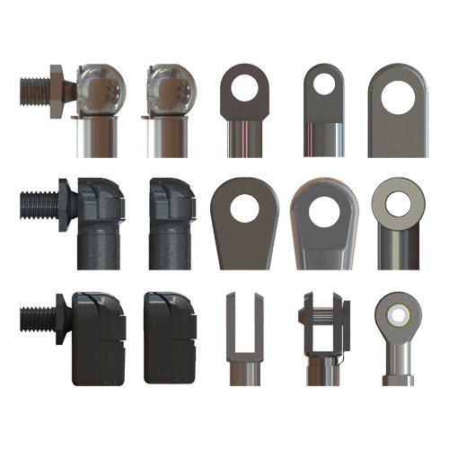 BJ087 Industrial Zinc Plated Steel Stud Ball Joint End Fitting for Gas Strut Mounting Angle Joint Elbow Connector for Tube Rod