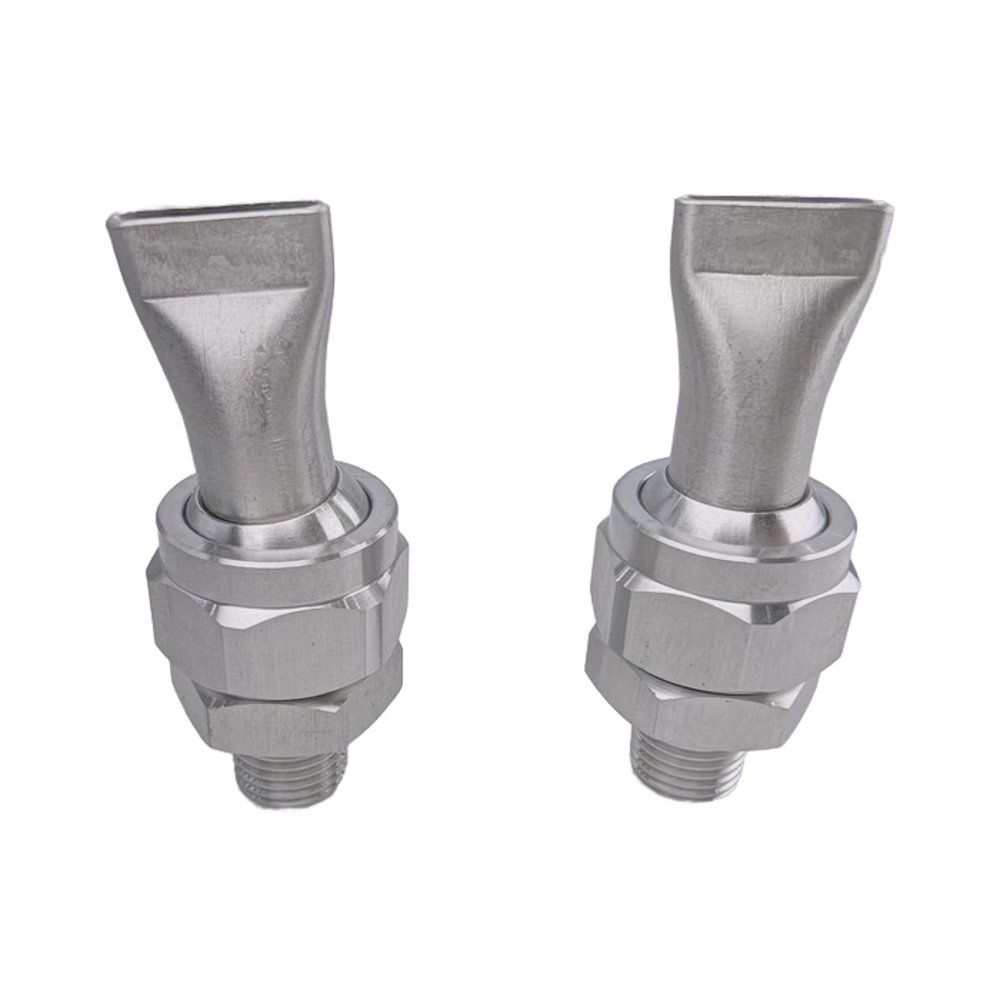 Stainless Steel 304 Universal Ball Adjustment Fitting Nozzle Spraying System With Duckbill Wind Jet Nozzle