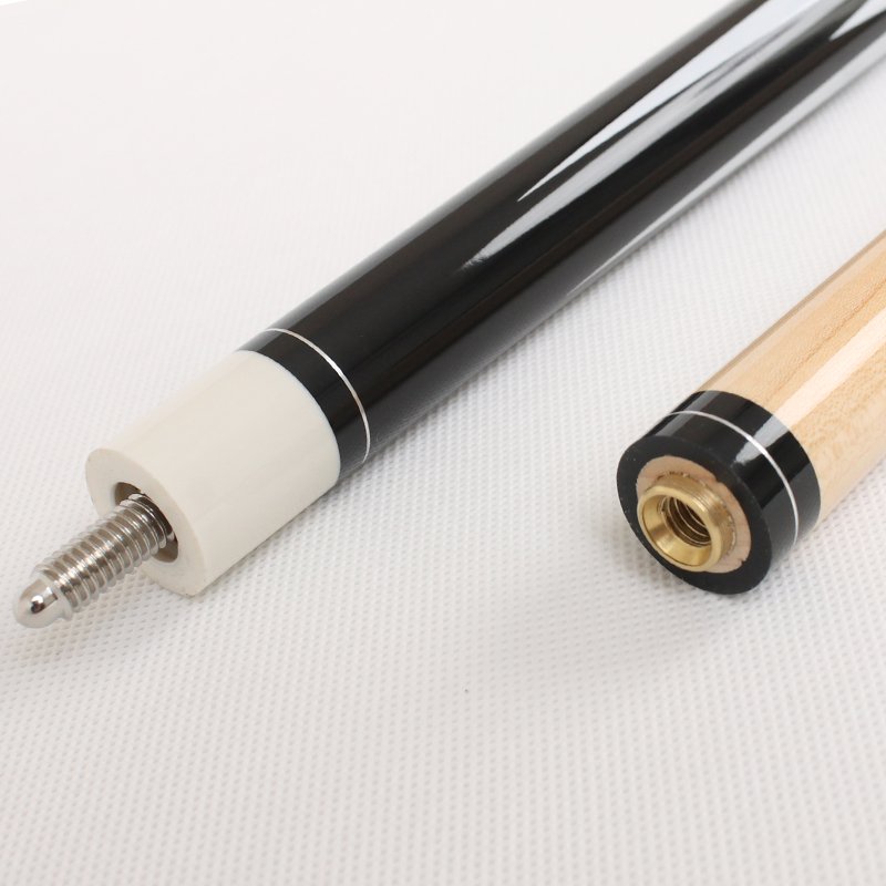 TQG-SX-068-6 Structure 13mm Big Head Pool Cue Stick Stainless Steel Joint with Carbon or Ebony Butt Sleeve Single Cue