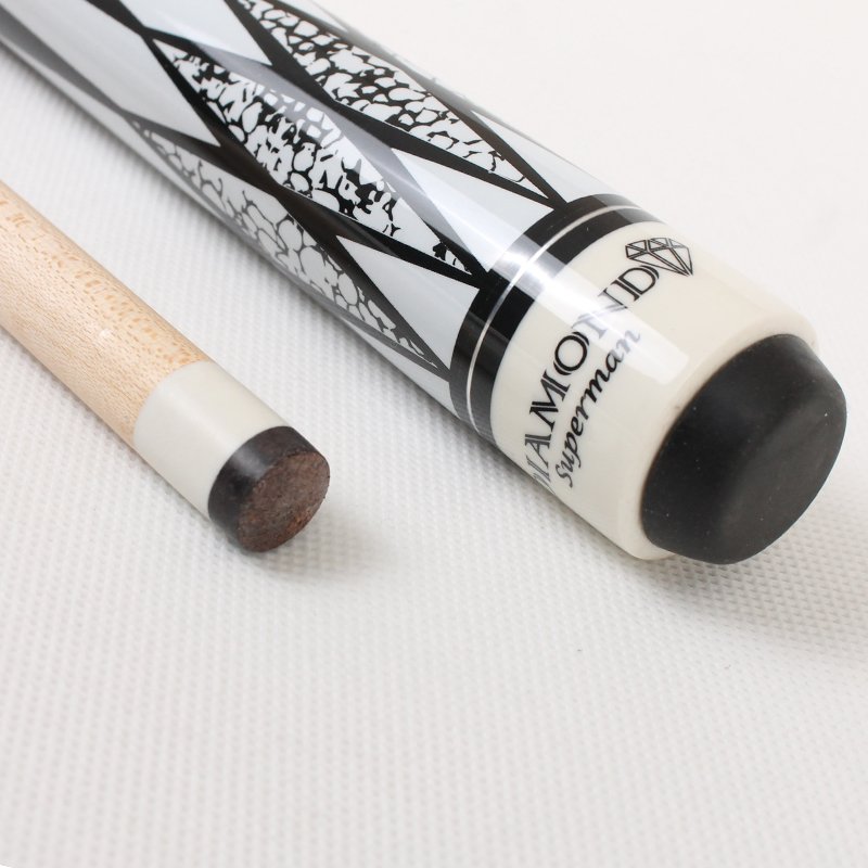 TQG-SX-068-6 Structure 13mm Big Head Pool Cue Stick Stainless Steel Joint with Carbon or Ebony Butt Sleeve Single Cue