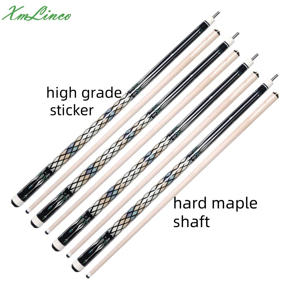 Xmlinco Hot Sale Carom Pool Cue High Grade Sticker 12mmTip Size VP2 Pin 142cm Hard Maple Shaft 142cm