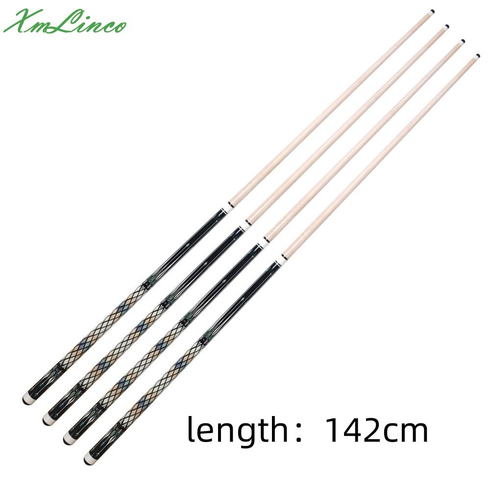 Xmlinco Hot Sale Carom Pool Cue High Grade Sticker 12mmTip Size VP2 Pin 142cm Hard Maple Shaft 142cm