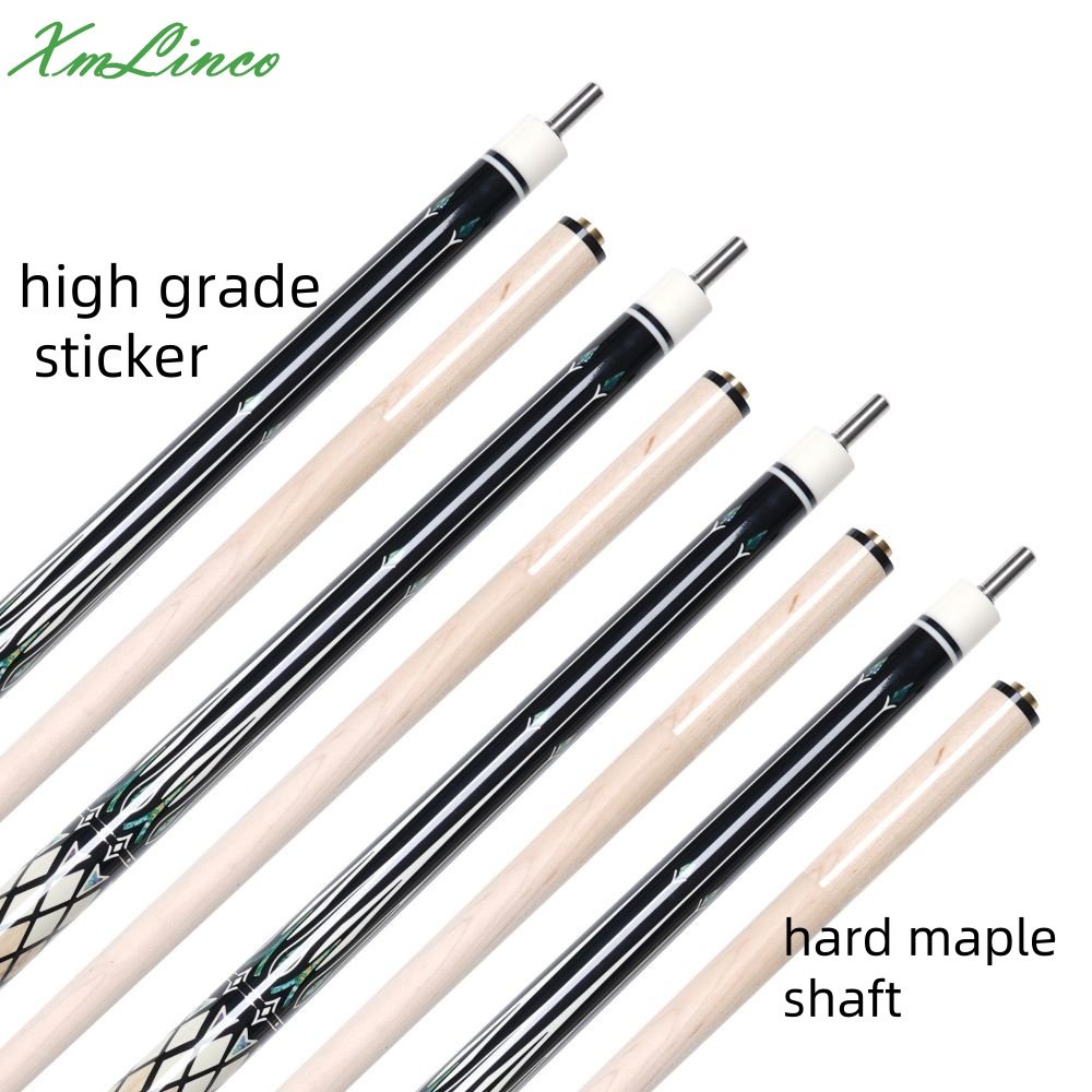 Xmlinco Hot Sale Carom Pool Cue High Grade Sticker 12mmTip Size VP2 Pin 142cm Hard Maple Shaft 142cm