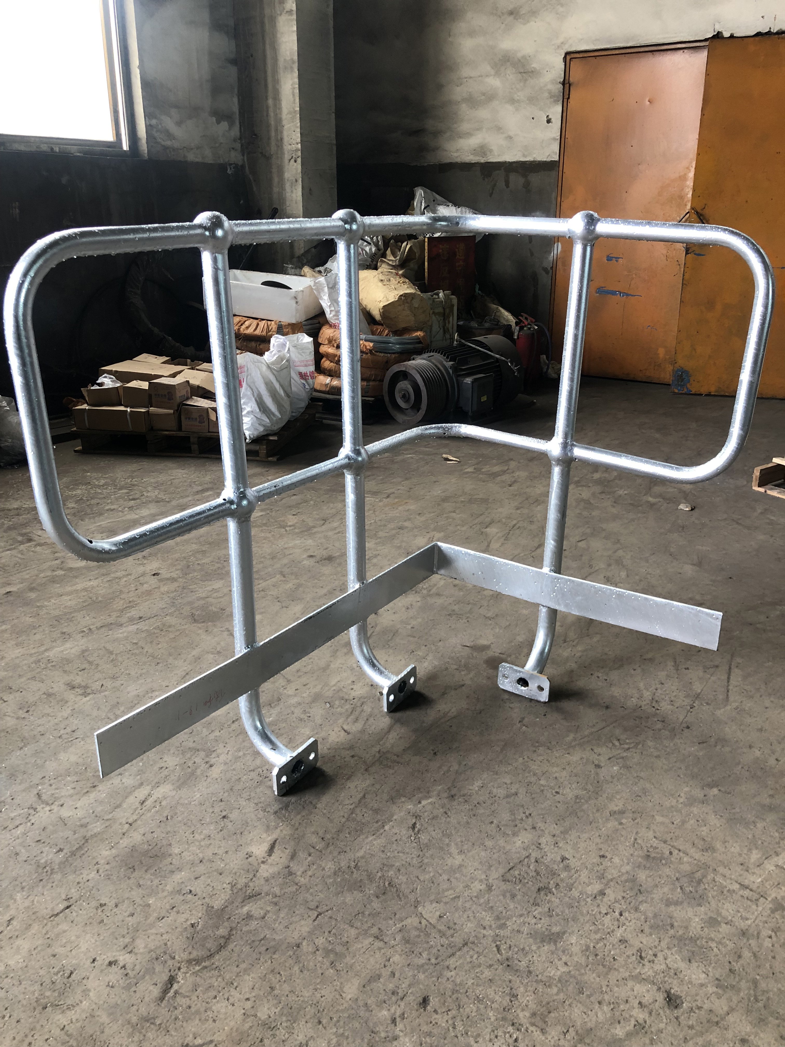 Galvanized Steel Post Handrails Ball Joint Steel Stanchion Galvanized Steel Handrail Railings