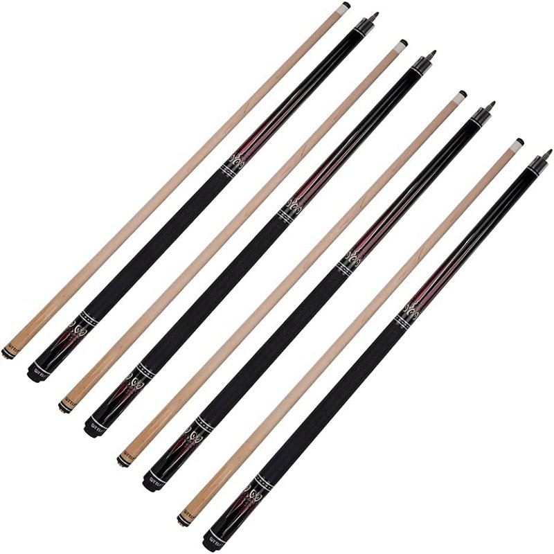 Cueelf Hot Sale Solid Leather Grip 1/2 Center Joint American Style Maple Pool Cue Stick Billiard Cue Pool Cue