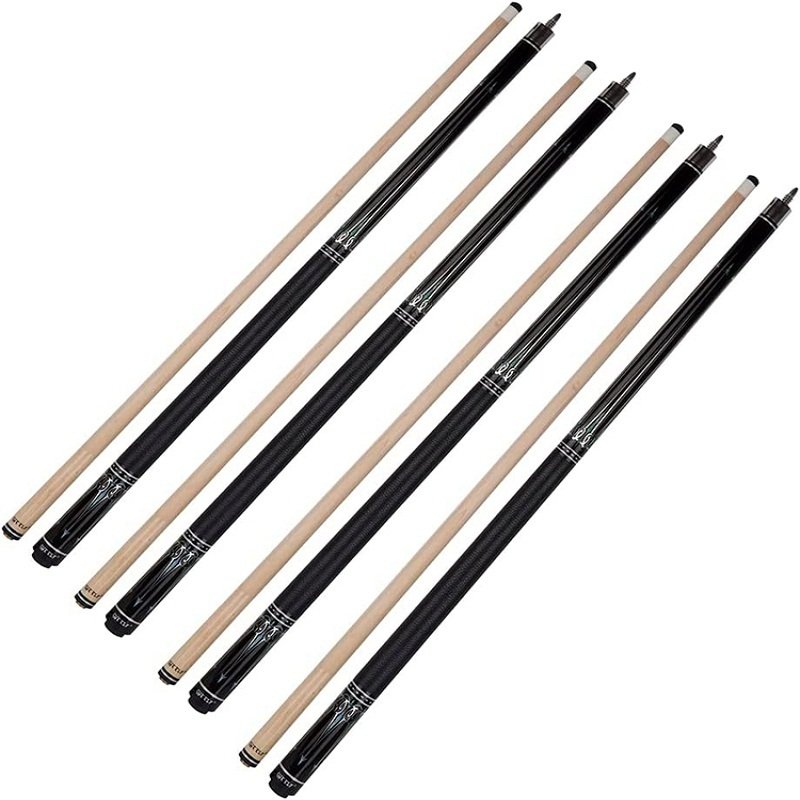 Cueelf Hot Sale Solid Leather Grip 1/2 Center Joint American Style Maple Pool Cue Stick Billiard Cue Pool Cue