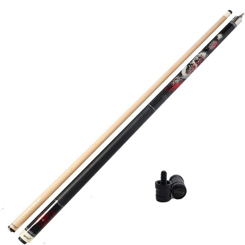 Cueelf Hot Sale Solid Leather Grip 1/2 Center Joint American Style Maple Pool Cue Stick Billiard Cue Pool Cue
