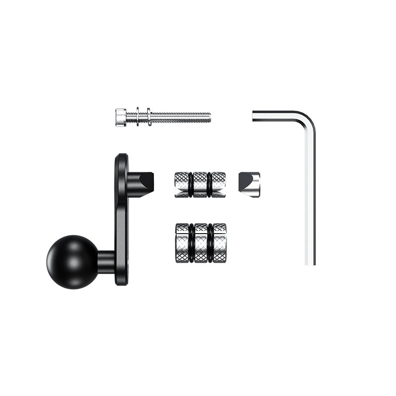 High Quality Motorcycle Fork Base Suitable 12mm to 25.4mm in Diameter Screw Mount Holder with 17mm Ball Joint Socket for Phone
