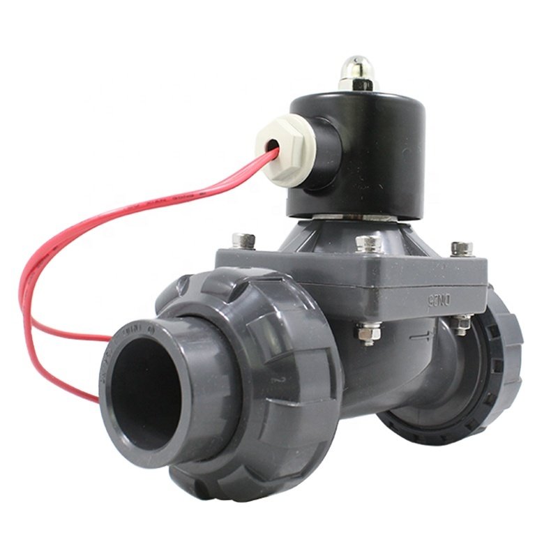 High Quality Double Union Joint ,UPVC Normally Closed Type Solenoid Valve in Valves for Water Supply YM2WUB-U AC220V DC24V