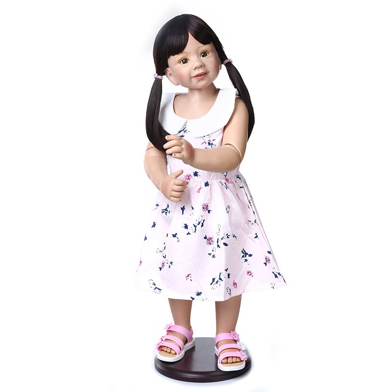 NPK 87CM Standing Ball Jointed Full Body Real Child Size Model Bebe Doll Big Doll Reborn Toddler Doll