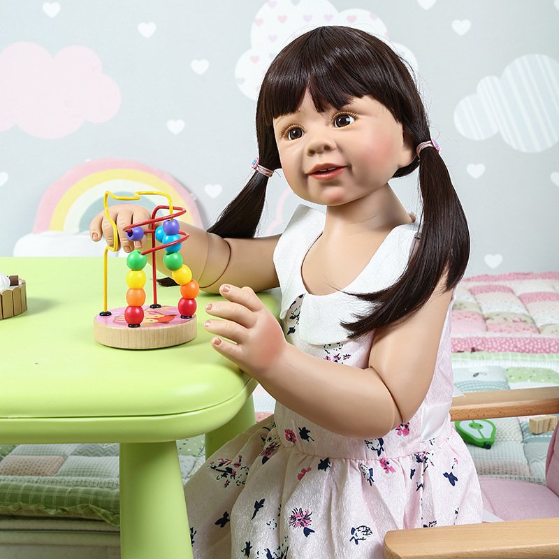 NPK 87CM Standing Ball Jointed Full Body Real Child Size Model Bebe Doll Big Doll Reborn Toddler Doll