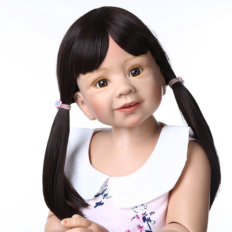NPK 87CM Standing Ball Jointed Full Body Real Child Size Model Bebe Doll Big Doll Reborn Toddler Doll