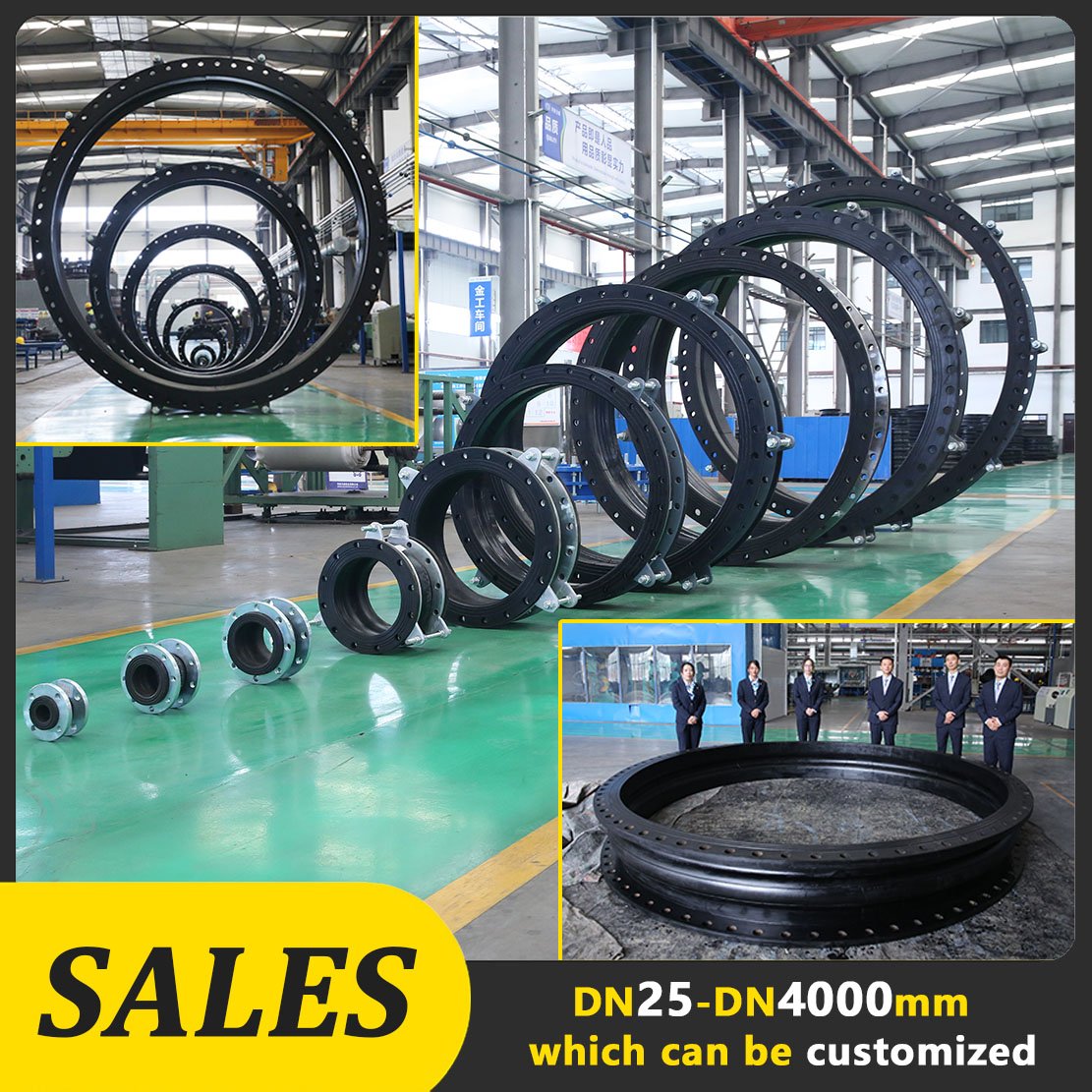 Flange Connection Clamp Connection Wear-resistant Rubber Flexible Joint High-density Four-ball Wrapped Rubber Joint