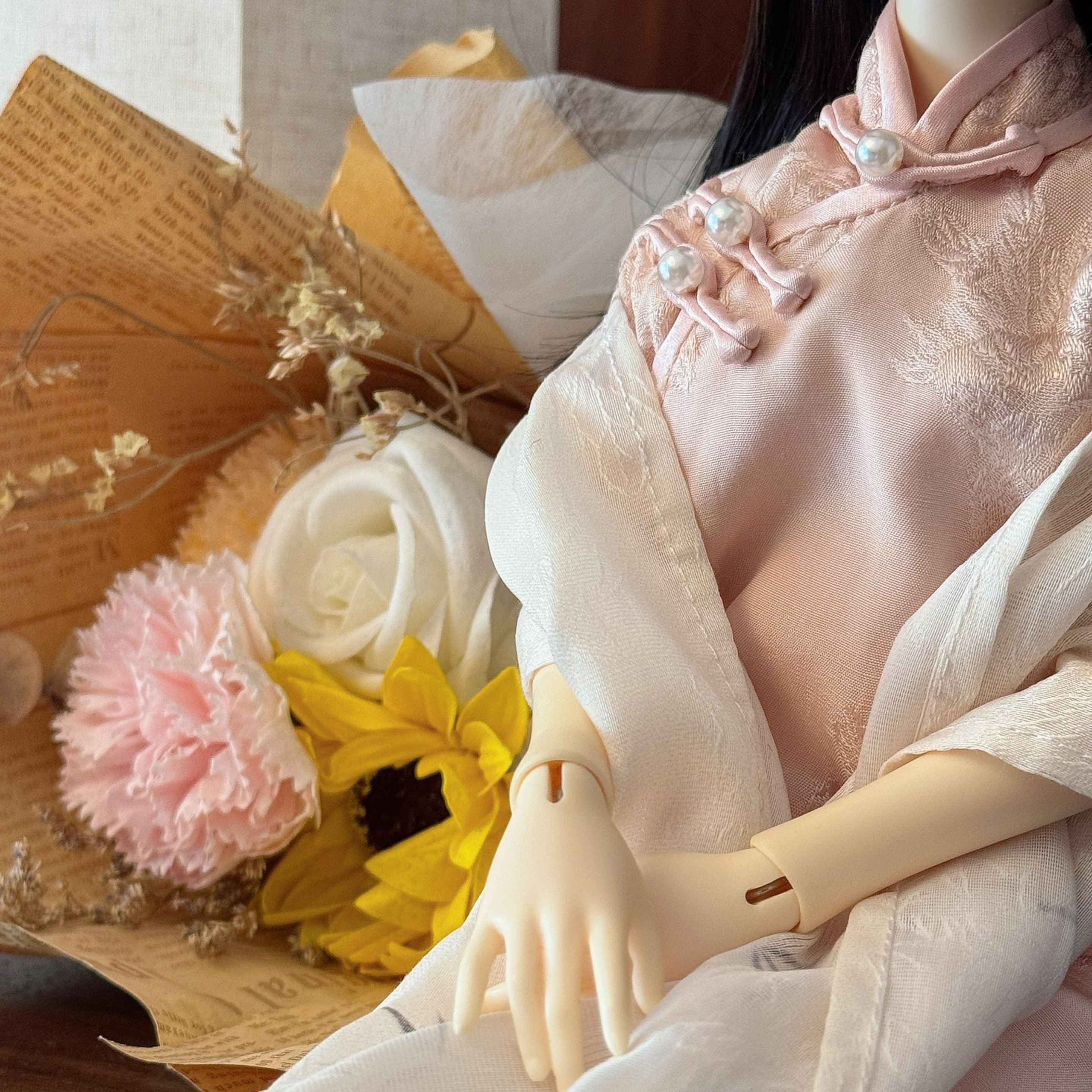 New 1/3 Bjd Doll and 1/4 Ball Jointed Doll Clothes Cheongsam for 18 inch and 24 inch Doll