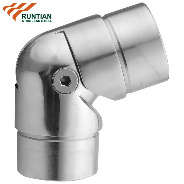 Adjustable Angle Handrail Railing Connector/Corner Elbow Staircase Balustrades Elbow SS 304 Railing Connector Elbow