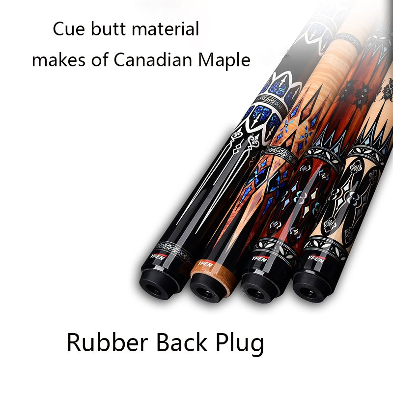 58'' Professional Carbon Fiber Pool Cue Stick with 1/2-Piece 12.5mm Tip