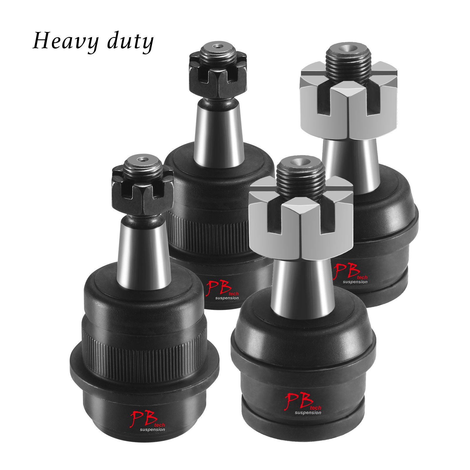 30/44 Heavy Duty Ball Joint Kit W/ Knurl - Upper & Lower Replacement for 2007-UP Jeep Wrangler JK
