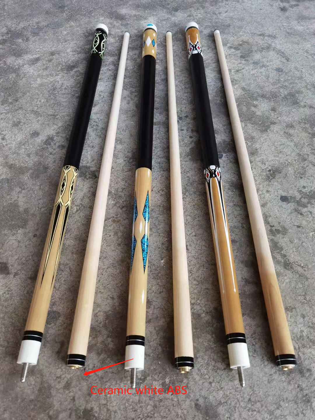 Original Maple Wood 57inch 1/2-PC Billiard Pool Cue 13mm