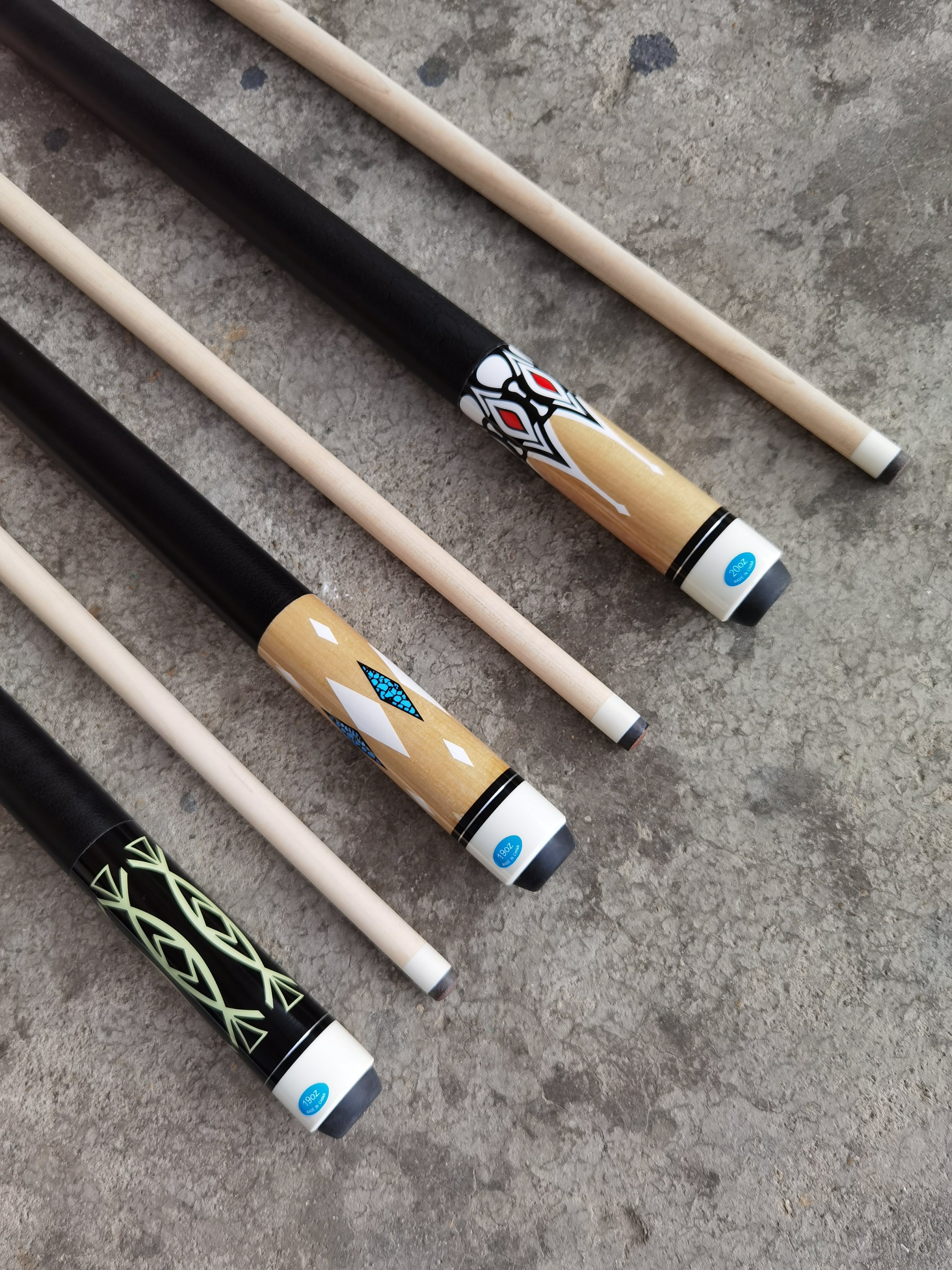 Original Maple Wood 57inch 1/2-PC Billiard Pool Cue 13mm