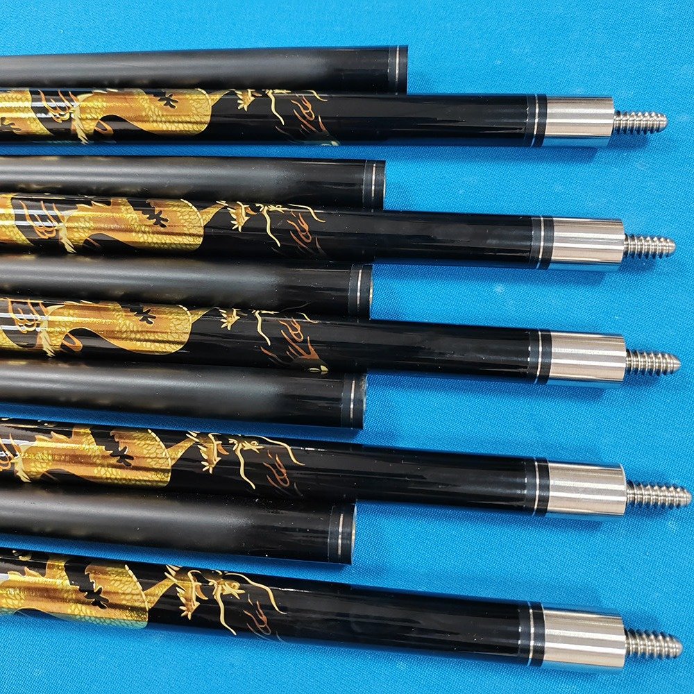 Professional Fiberglass Dragon Shaped Standard American Style 13mm Pool Cue Stick Club 1/2 Carbon Fiber Billiard Pool Cue