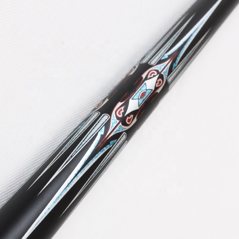 TQG-JX-036 Carbon Butt Sleeve 10mm Snooker Cue Steel 13mm Top Carom Cue Bestselling 57-Inch Black Ash Fiberglass Billiards Rod
