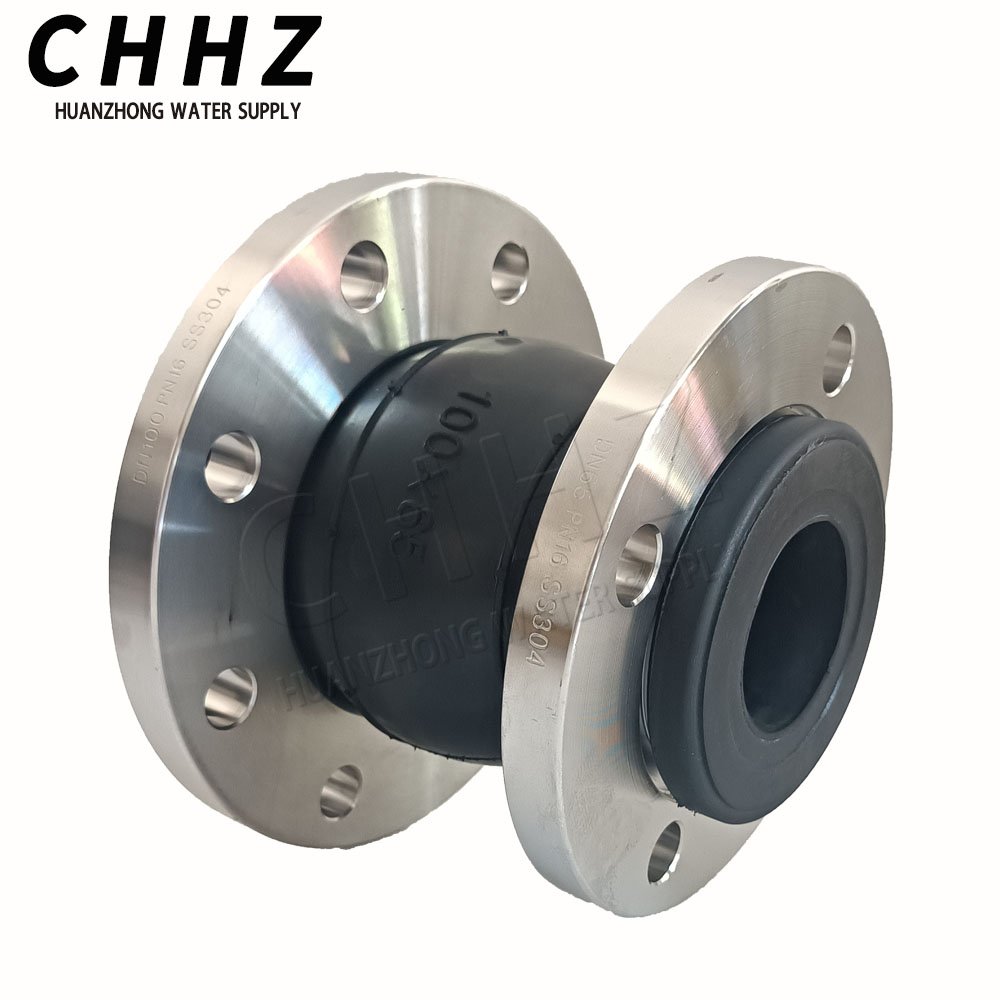 Single Ball Concentric Reducing Rubber Joint Stainless Steel Floating Flange Rubber Expansion Joint