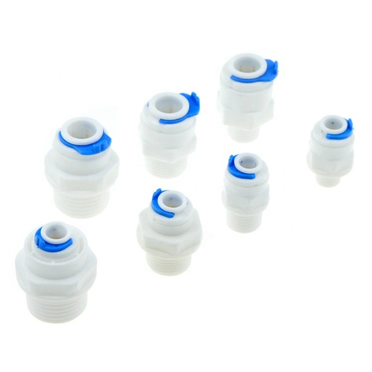 Food Grade POM Material Plastic Union Pipe Fittings Quick Connector Water Purifier Parts Ro System Ball Valve for Water System
