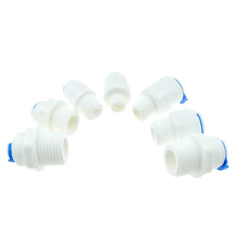 Food Grade POM Material Plastic Union Pipe Fittings Quick Connector Water Purifier Parts Ro System Ball Valve for Water System