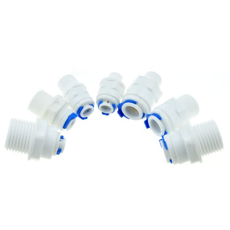 Food Grade POM Material Plastic Union Pipe Fittings Quick Connector Water Purifier Parts Ro System Ball Valve for Water System