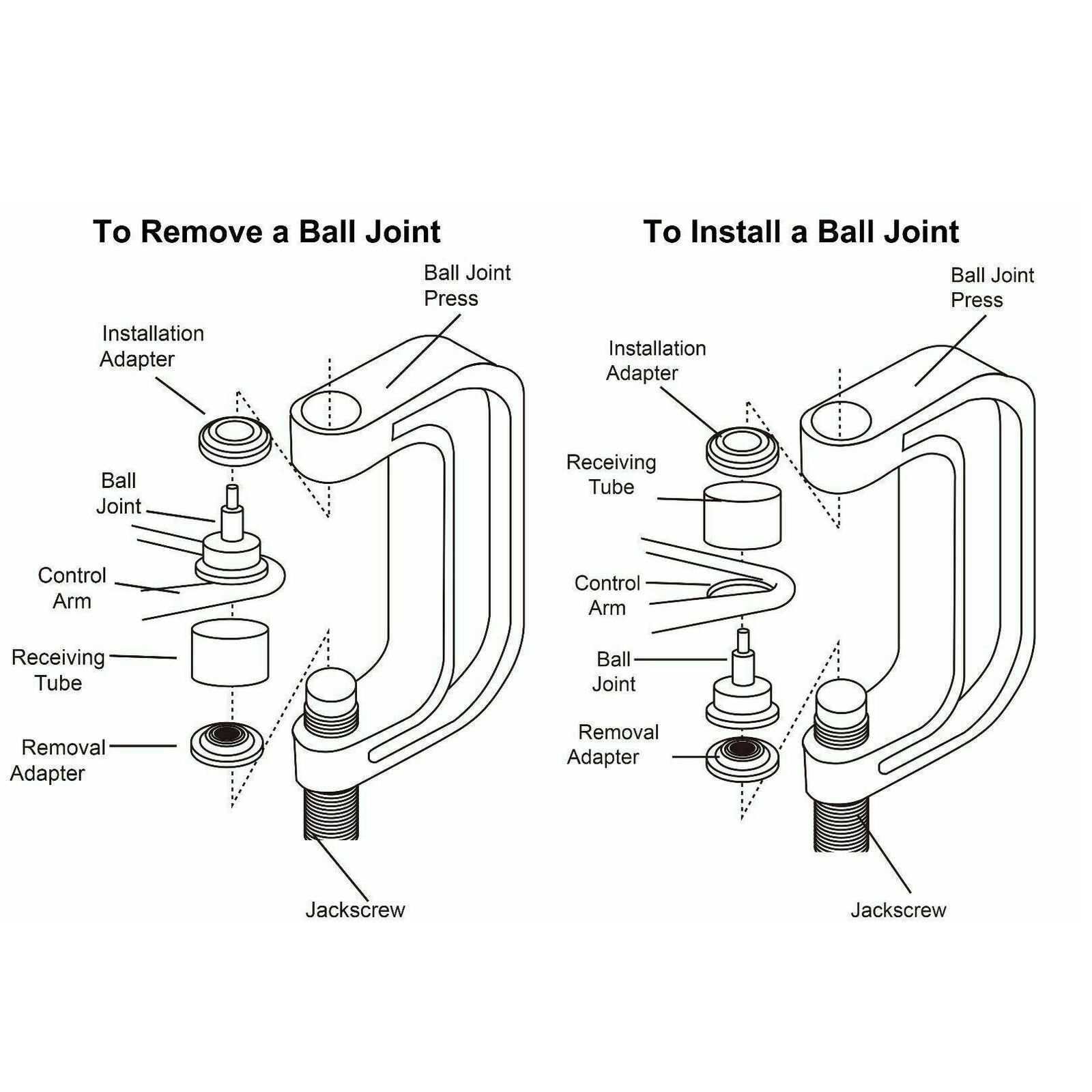 10 Pcs 4-in-1Ball Joint Service Kit Car Body Repair Tools Ball Joint Press Remover Installer Kit
