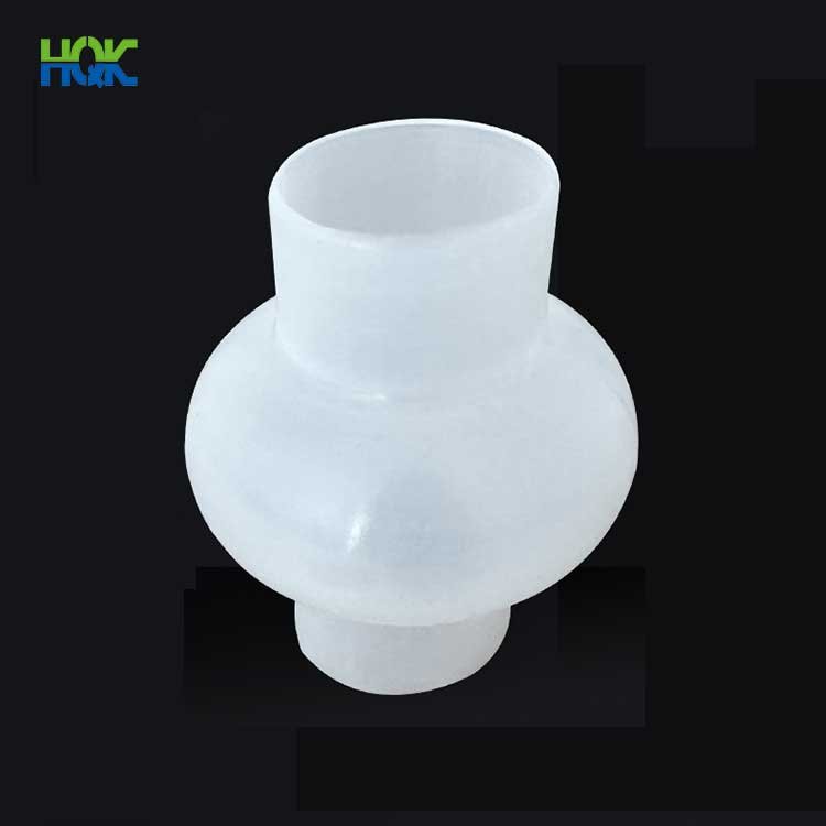 Custom Molded High-performance White Conical Round Flexible Connection Silicone Rubber Exhaust Bellows