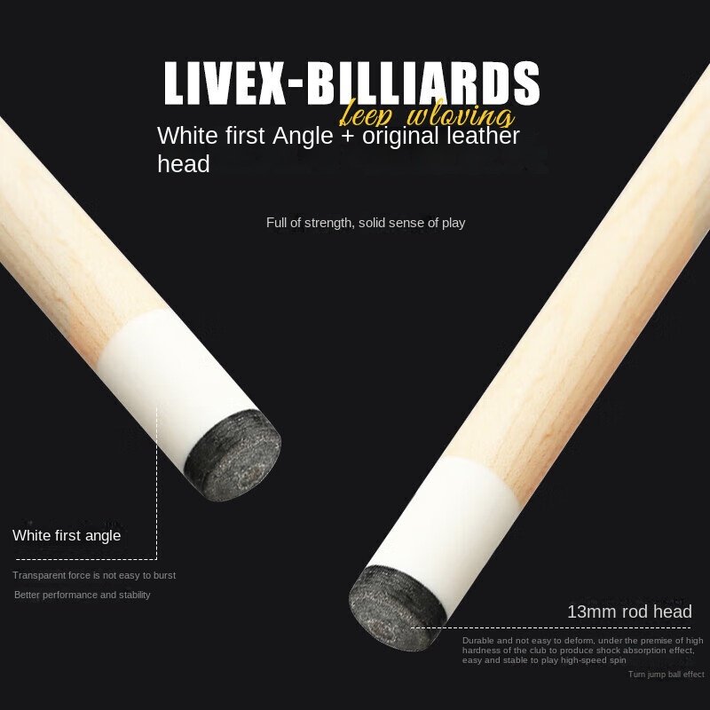 Hot Selling Split Big Tip American Billiards Pool Cue Stick With Accessories HY01