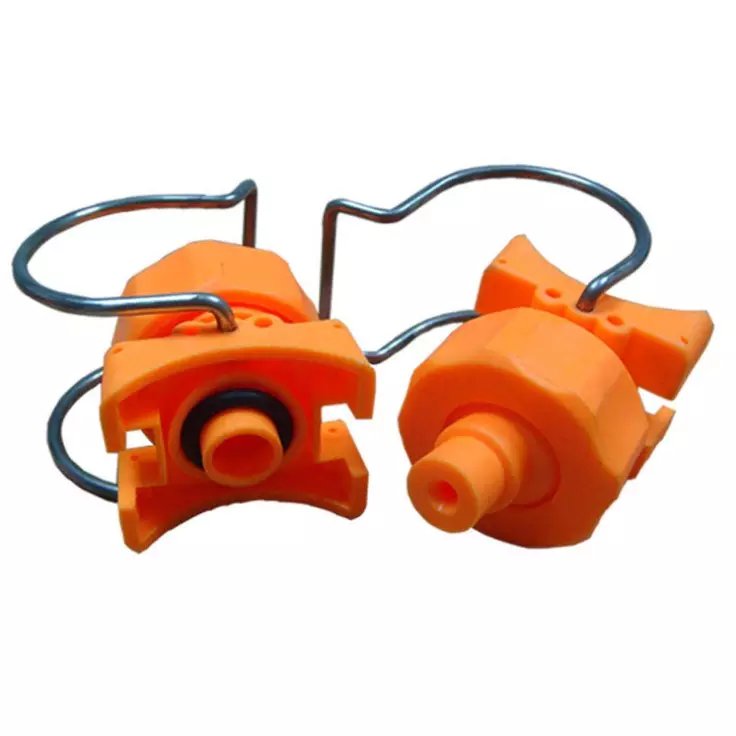 PP Plastic Clip Nozzle Adjustable Ball Washing Nozzle Full Cone or Flat Fan Pattern Spraying Clamp Nozzle for Pretreatment