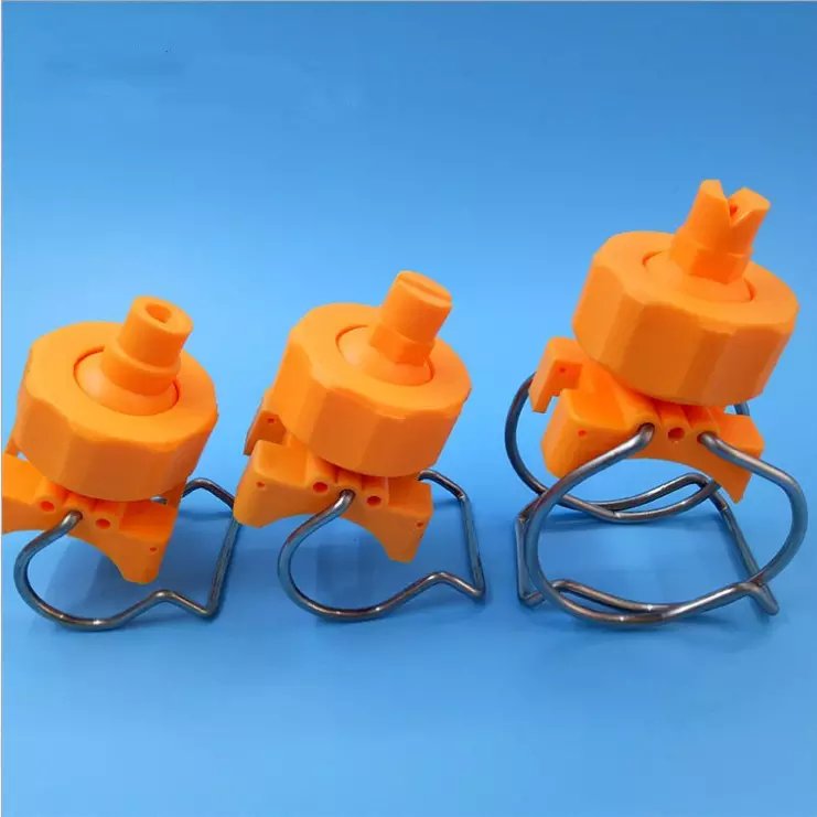 PP Plastic Clip Nozzle Adjustable Ball Washing Nozzle Full Cone or Flat Fan Pattern Spraying Clamp Nozzle for Pretreatment