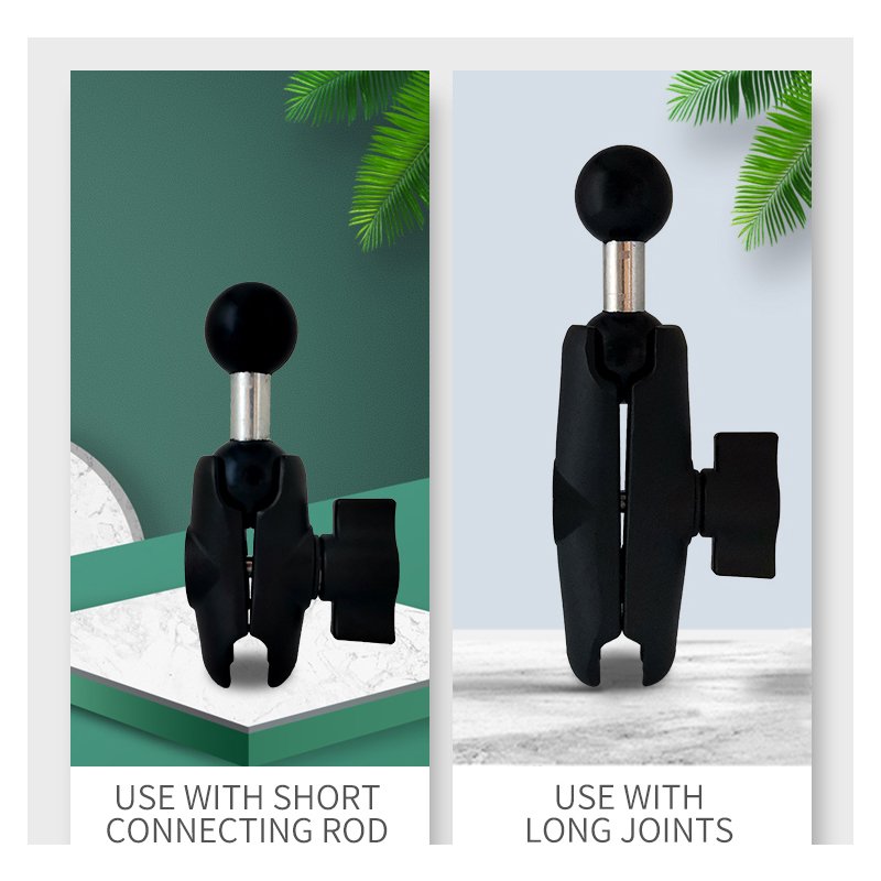 2 Head Joint Double Ball Head Arm Holder for Phone Motorcycle Mount Cell Phone Holder Support Telephone Velo Cars for Ram