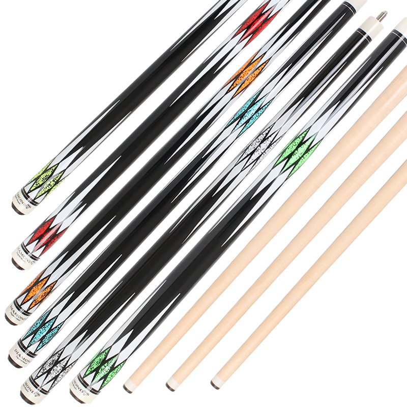 TQG-SX-068 Stick 13mm Tip Carbon Fiber Butt Sleeve for Snooker Billiards Hot Selling 1/2 Jointed Maple Wood 58-Inch Pool Cu