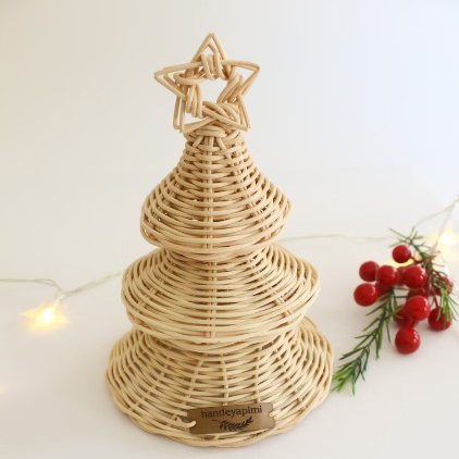 Best Seller Cheap Price Handmade Rattan Christmas Tree Noel Decor Winter 2022