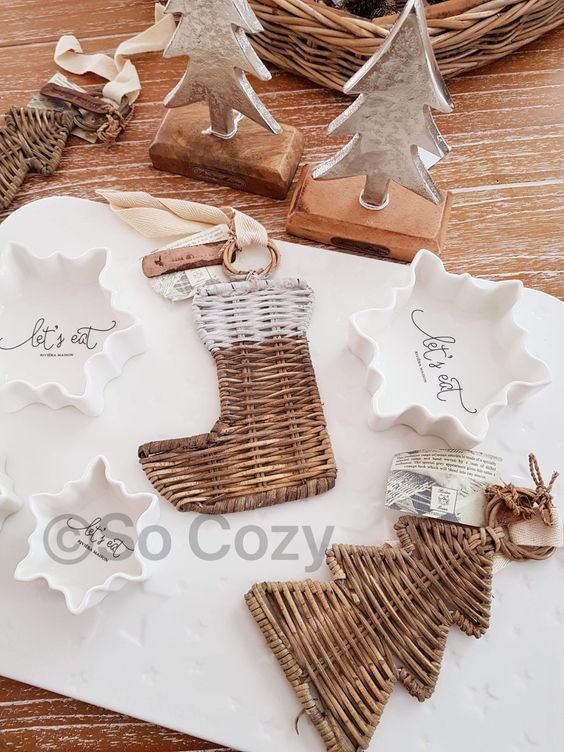 Best Seller Cheap Price Handmade Rattan Christmas Tree Noel Decor Winter 2022