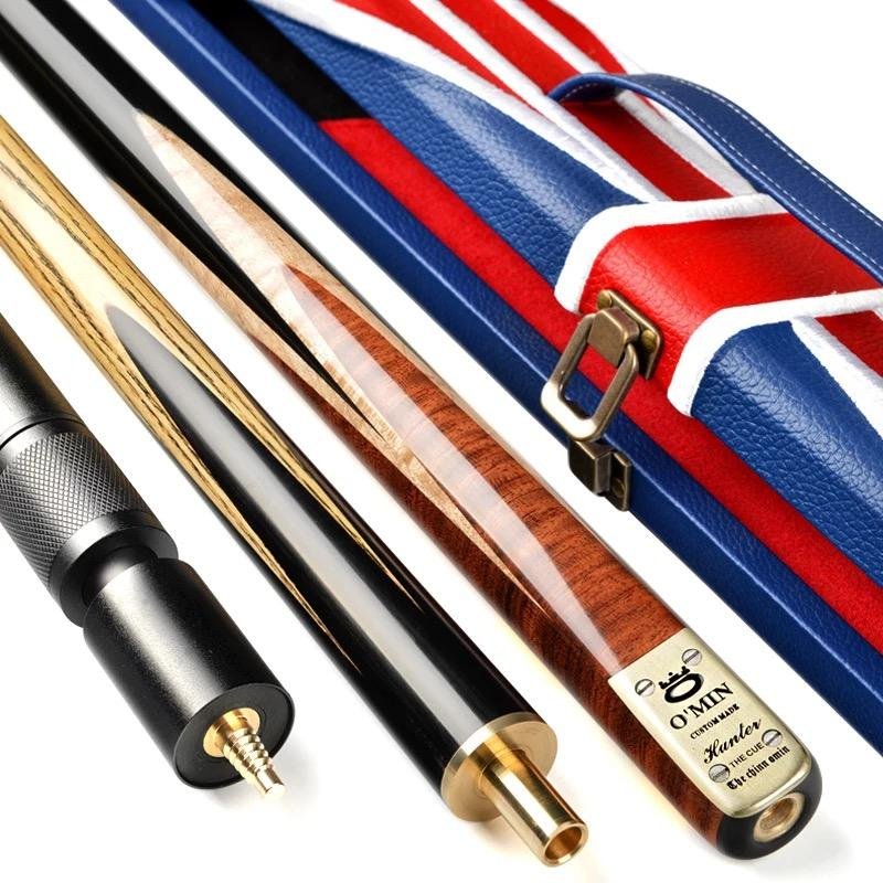 Good Quality Handmade Billiard Pool Stick Snooker Cue Omin 3/4 Jointed or One Piece Cue Case