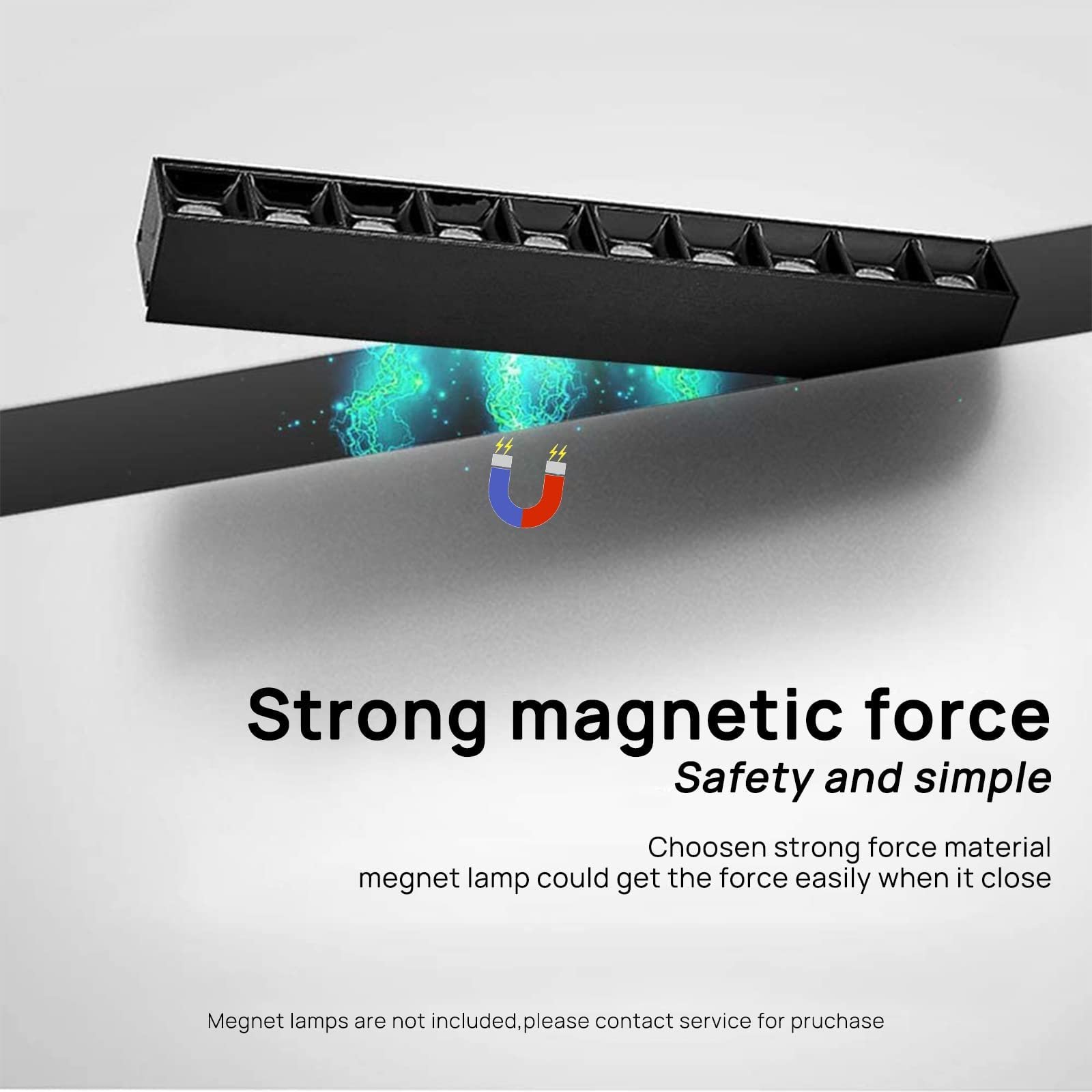 SCON 24mm Magnetic Track Light Borderless Dining Room Embedded Living Room Spotlight Magnetic Track Light Surface Arc