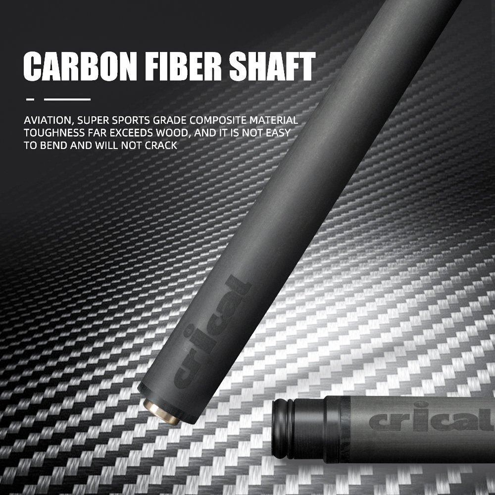 CRICAL Billiard Carbon Fiber Pool Cue Stick Shaft Uni-loc Joint 11.5/12.4mm Billiard Cue Stick Shaft