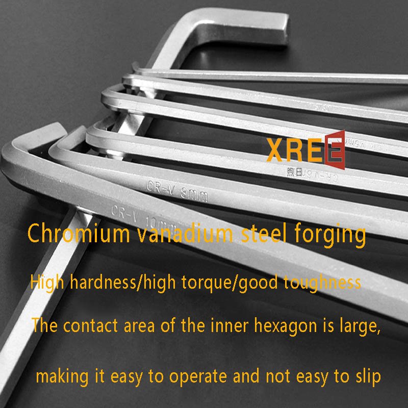 Yaguang Hexagon Wrench 9-piece Set Flat Head Ball Head Hexagon Hardware Tool Box Hexagon Wrench