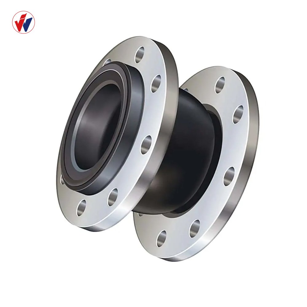 NBR EDPM Single Sphere Carbon Steel Vulcanized Rubber Expansion Joint with Flange