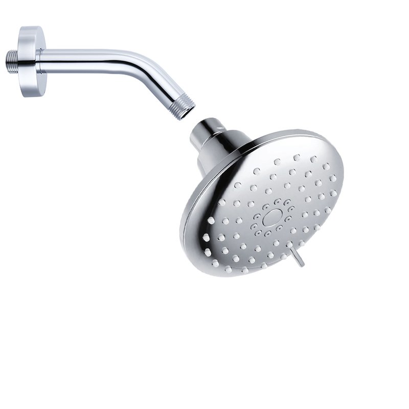 Shower Head High-Pressure Rain Fixed Showerhead Rainfall 5-Setting with Adjustable Metal Swivel Ball Joint Bathroom Showerhead