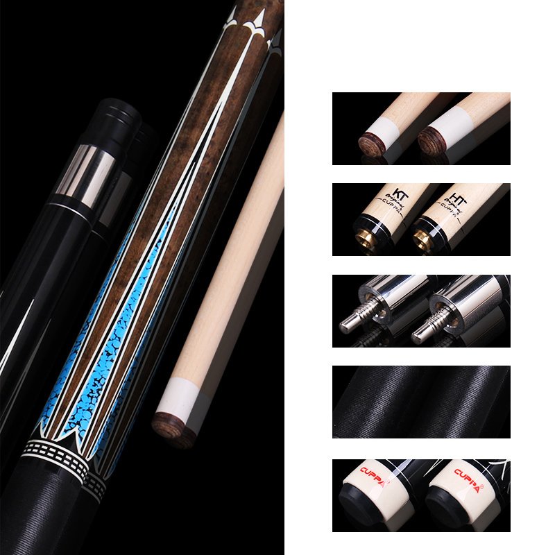 CUPPA Professional Billiard Cue Pool Cues Stick Eight/nine Ball Arm the Lrish Line Grip Maple Shaft Tip Size 11.75 12.75mm