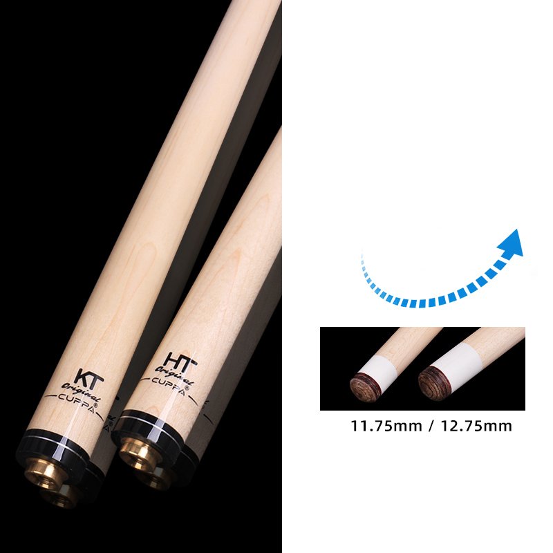 CUPPA Professional Billiard Cue Pool Cues Stick Eight/nine Ball Arm the Lrish Line Grip Maple Shaft Tip Size 11.75 12.75mm
